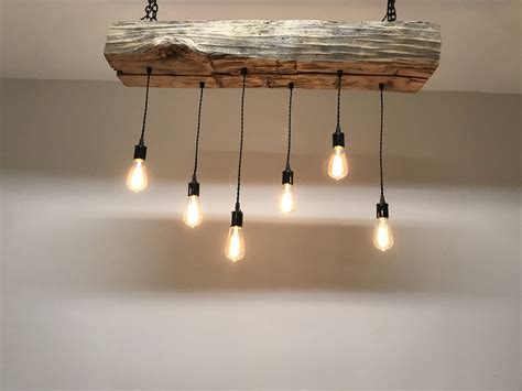 Farm house style great room n rustic farmhouse family rustic glass pendant large pendant light fixtures vintage german kerosine lamp, old farmhouse lantern light Reclaimed Barn Beam Wood Light Fixture w/Edison bulbs ...