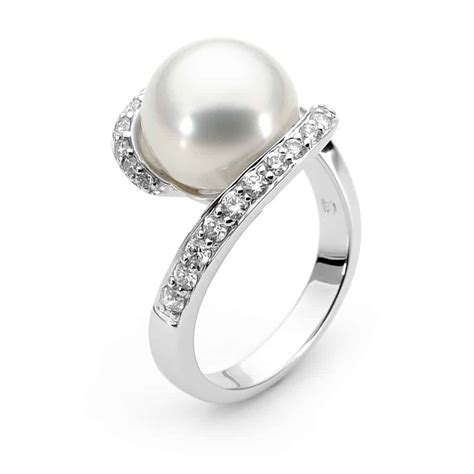 Australian South Sea Pearl And Diamond Ring Stelios Jewellers