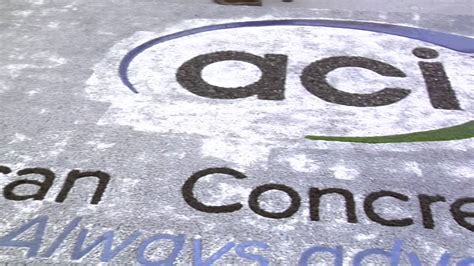 The New American Concrete Institute Logo in Pervious Concrete| Concrete