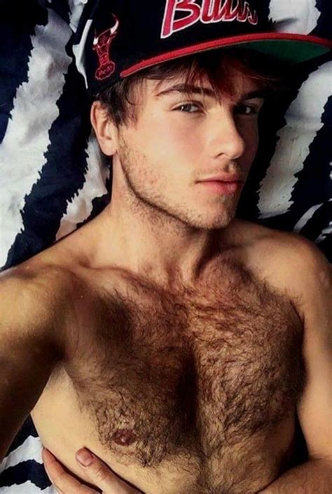 Shirtless Male Muscular Cute Handsome Hunk Hairy Chest Beefcake Photo