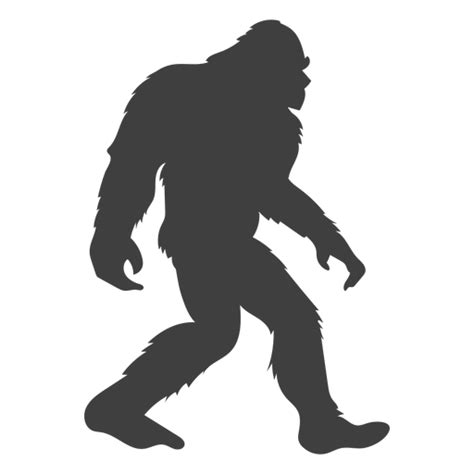 Sasquatch Bigfoot Preto Liso Baixar Png Svg Transparente