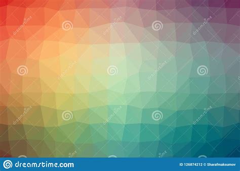 Illustration Of Blue Low Poly Beautiful Multicolor Background Stock