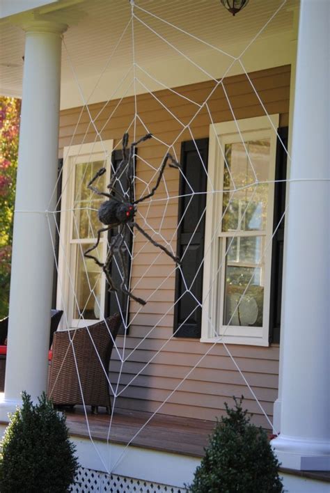 Photo belongs to the author. Spider Webs Outdoor Halloween Decorations - Decoration Love