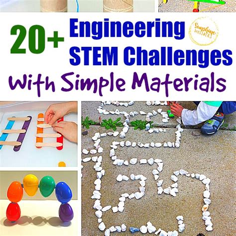 20 Engineering Stem Challenges With Simple Materials Sunshine Whispers