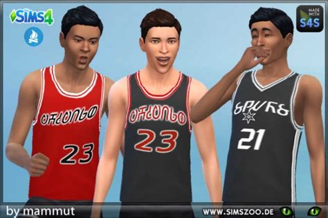 Blackys Sims 4 Zoo Basketball Shirt For Him By Mammut Sims 4 Downloads