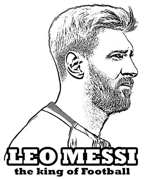 Dibujos De Lionel Messi El Rey Del Fútbol Para Colorear Pintar E