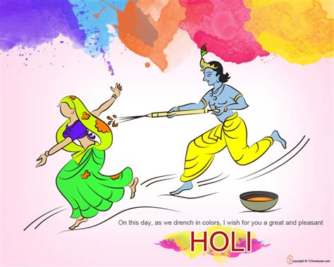 Radha Krishna Animated  Playing Holi Happy Holi Images Animaltree