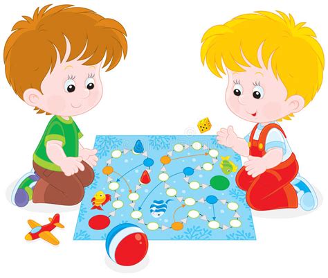 Children Play Checkers Stock Vector Illustration Of Little 36056816