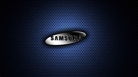 Samsung Logotipo De Metal Fondo Azul Fondos De Pantalla 2560x1440