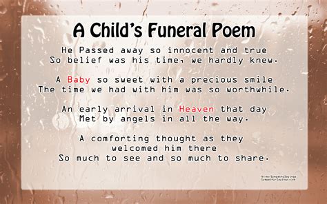 Baby Funeral Poems
