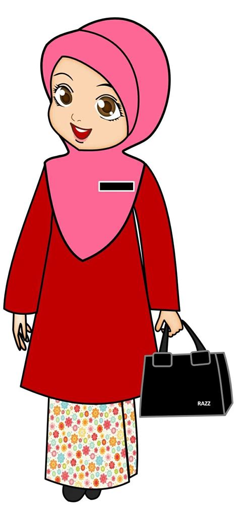 Guru Perempuan Kartun Cartoon Vector Illustration Character Female