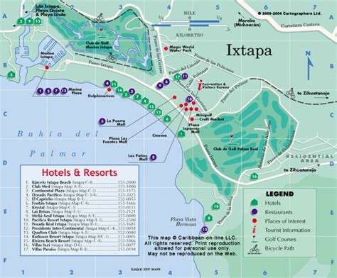 Map Of Ixtapa City Area Map Of Mexico Regional Political Geography