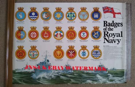 Badges Of The Royal Navy Frigates Mine Countermeasures Vess Poster