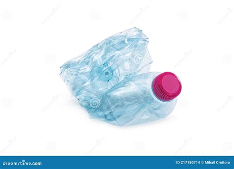 Empty Plastic Water Bottle Scaled For Recycling Isolated On White Background Stock Photo