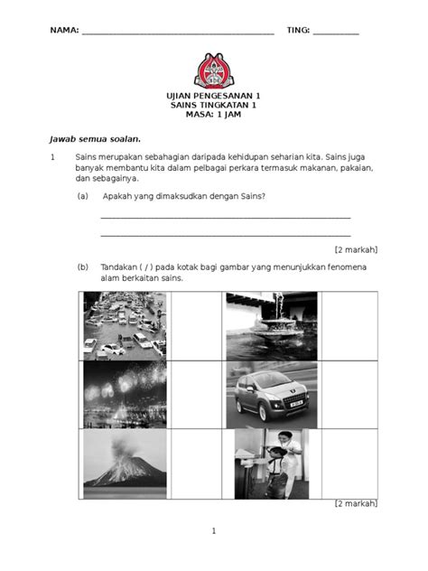 Write the number that represents the area of sweet, sour and salty areas in the table given. soalan sains tingkatan 1