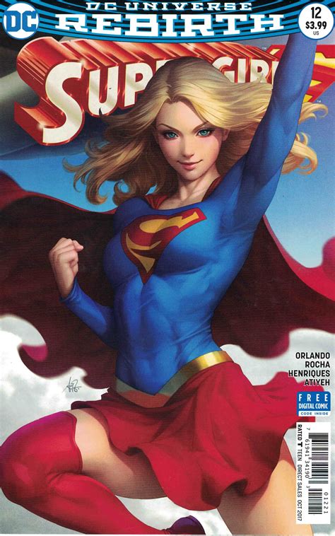 Supergirl 12 Stanley “artgerm” Lau Variant Dc 2016 Rebirth 1