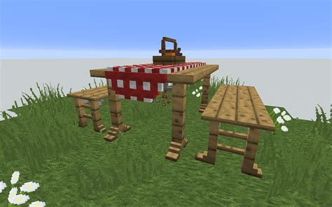 Chisel And Bits Mod Builds Picnic Table Tiki Bar Minecraft Map