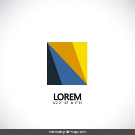 Free Vector Polygonal Square Logo