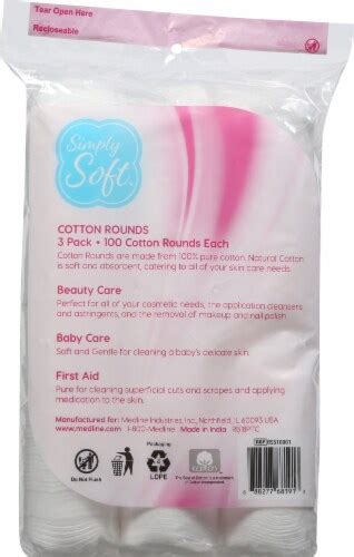 Simply Soft Cotton Rounds 100 Ct Kroger