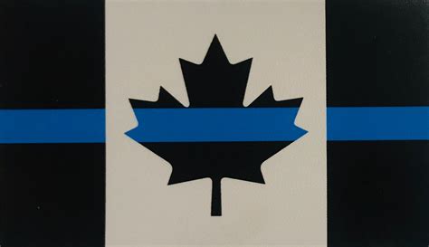 Subdued Thin Blue Line Canada Flag Sticker Decal The Thin Blue Line