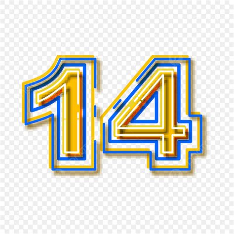 Numbers 14 Clipart Vector Vector Font Alphabet Number 14 Number