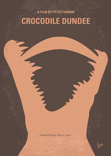 A Movie Poster With The Words Crocodile Dundee On Its Back Side