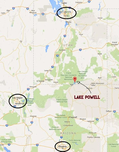 Printable Map Of Lake Powell