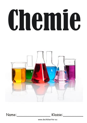 Chemie Deckblatt Deckblätter Chemie Ausdrucken