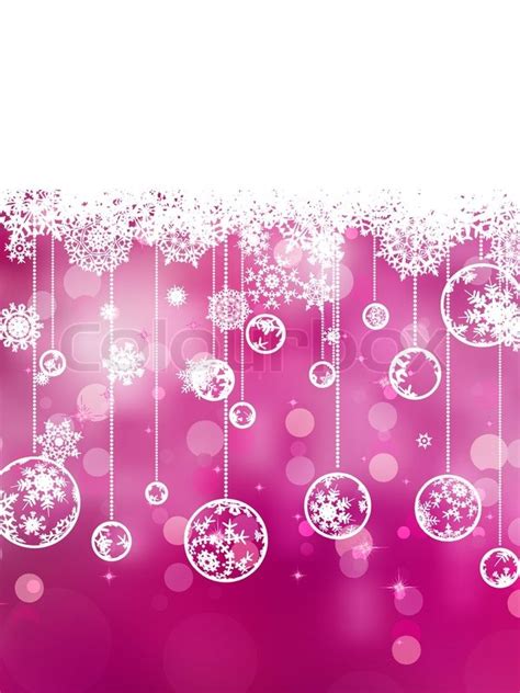Pink Background With Snowflakes Eps 8 Stock Vector Colourbox