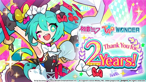 Hatsune Miku Tap Wonder Celebrates 2nd Anniversary With A Special