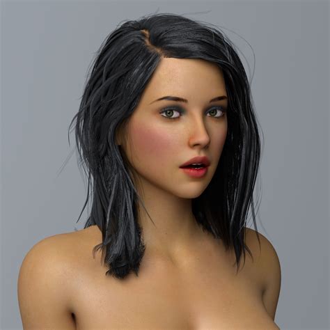 3d model realistic sexy girl rigged vr ar low poly cgtrader