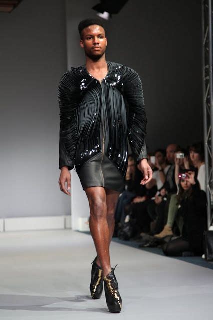 Fashion Editor At Large Male Model In A Dress And Heels Struts The