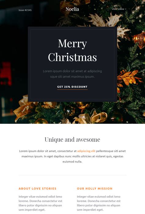 Christmas Email Templates For The Upcoming Holiday Mailing Gt3 Themes