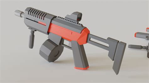 Scifi Low Poly Guns Asset Pack