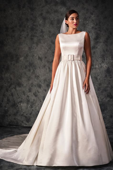 Https://tommynaija.com/wedding/sabrina Neckline Wedding Dress