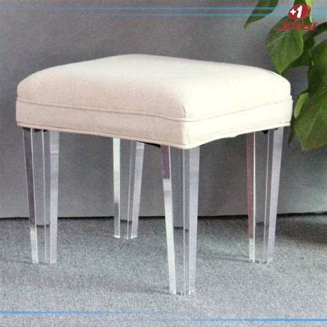 Available online exclusively at one kings lane: Clear Acrylic Vanity Square Lucite Stool Bench For Bedroom ...