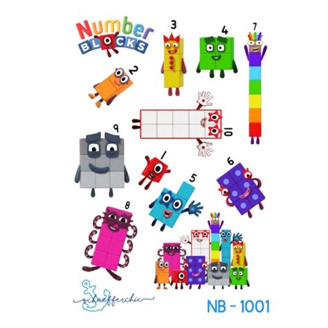 Numberblocks 1 10 Character Stickers 2 Half Sheets Free Etsy