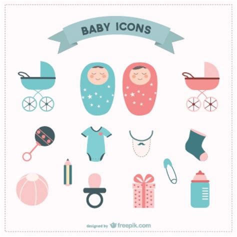 Baby Icons Set Vector Free Download