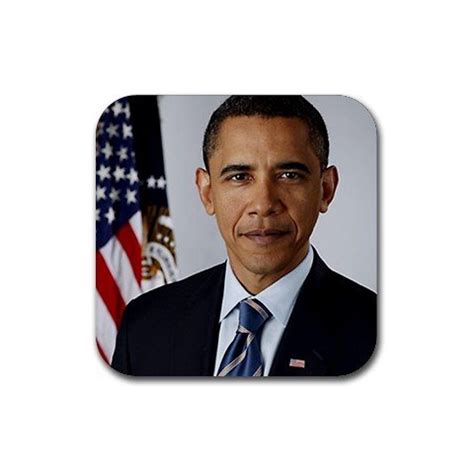 Barack Obama Rubber Square Coaster Set 4 Pack Great Gift Idea Find