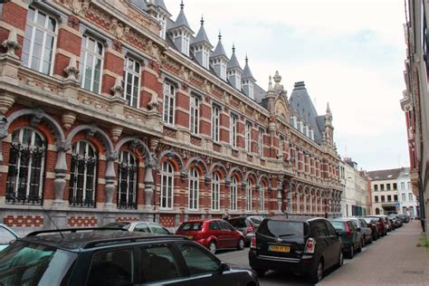 Facade Michelet Primary School Lille France Editorial Stock Image