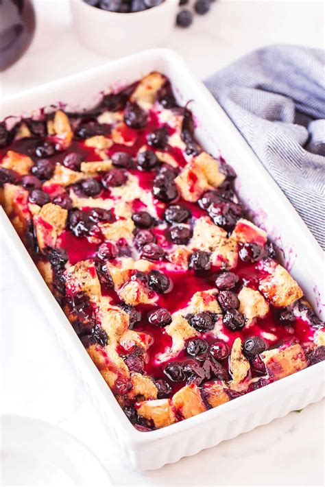 Overnight Blueberry French Toast Casserole The Thirsty Feast