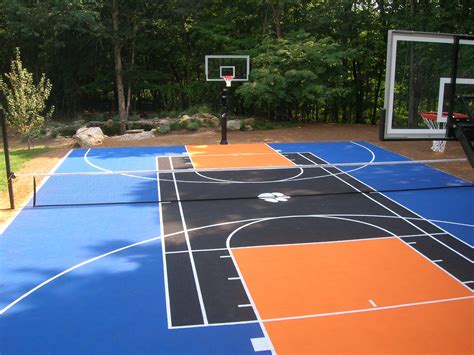 Basketball And Tennis Court Home Basketball Court Backyard
