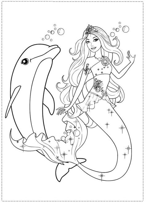 Free barbie coloring pages for girls. Barbie Coloring Pages Printable To Download | Dolphin ...