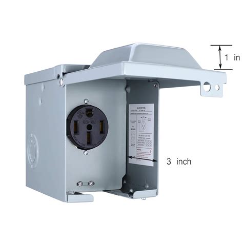 Miady 50 Amp 125250 Volt Rv Power Outlet Box Enclosed Lockable
