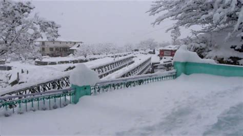 Snowfall In Himachal Pradesh In India Entire Sangla In Kinnaur Region