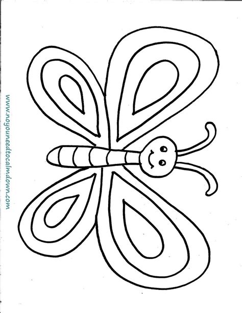 Many dark elements, not much space is left for paints. Butterfly Coloring Page for Kids - Free printable | No ...