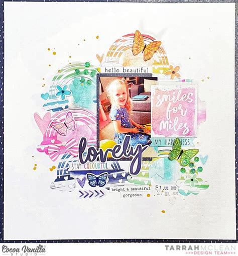Lovely Happiness Collection Tarrah Mclean Scrapbook Design Layout