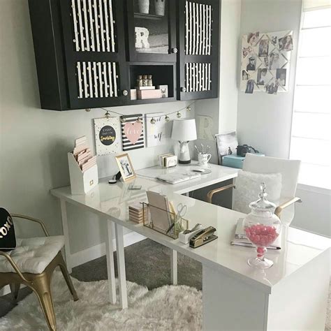 Ikea l shaped desk hack. Beautiful L shaped desk and organized cabinets | Home ...