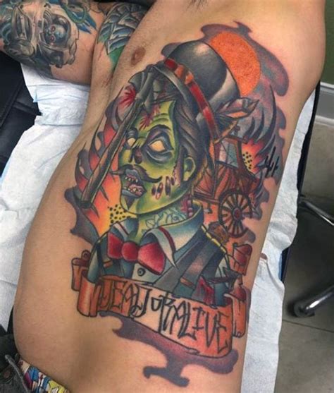 Tattoos which wrap around the ankle are eye catching Cool zombie disign - Part 3 - Tattooimages.biz