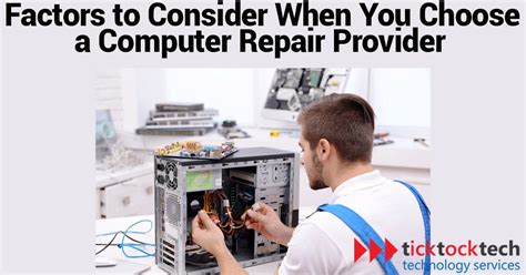 Factors To Consider When You Choose A Computer Repair Provider